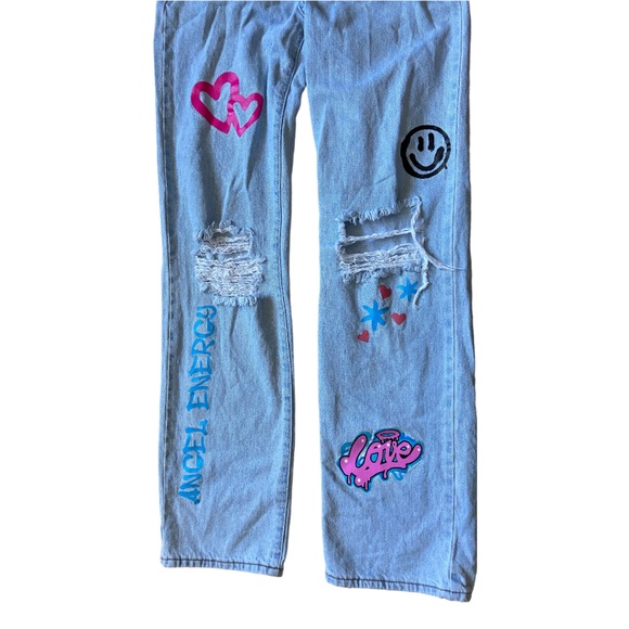 SONG 90’s Boyfriend Jeans Woman Size 0/24 - Picture 2 of 8